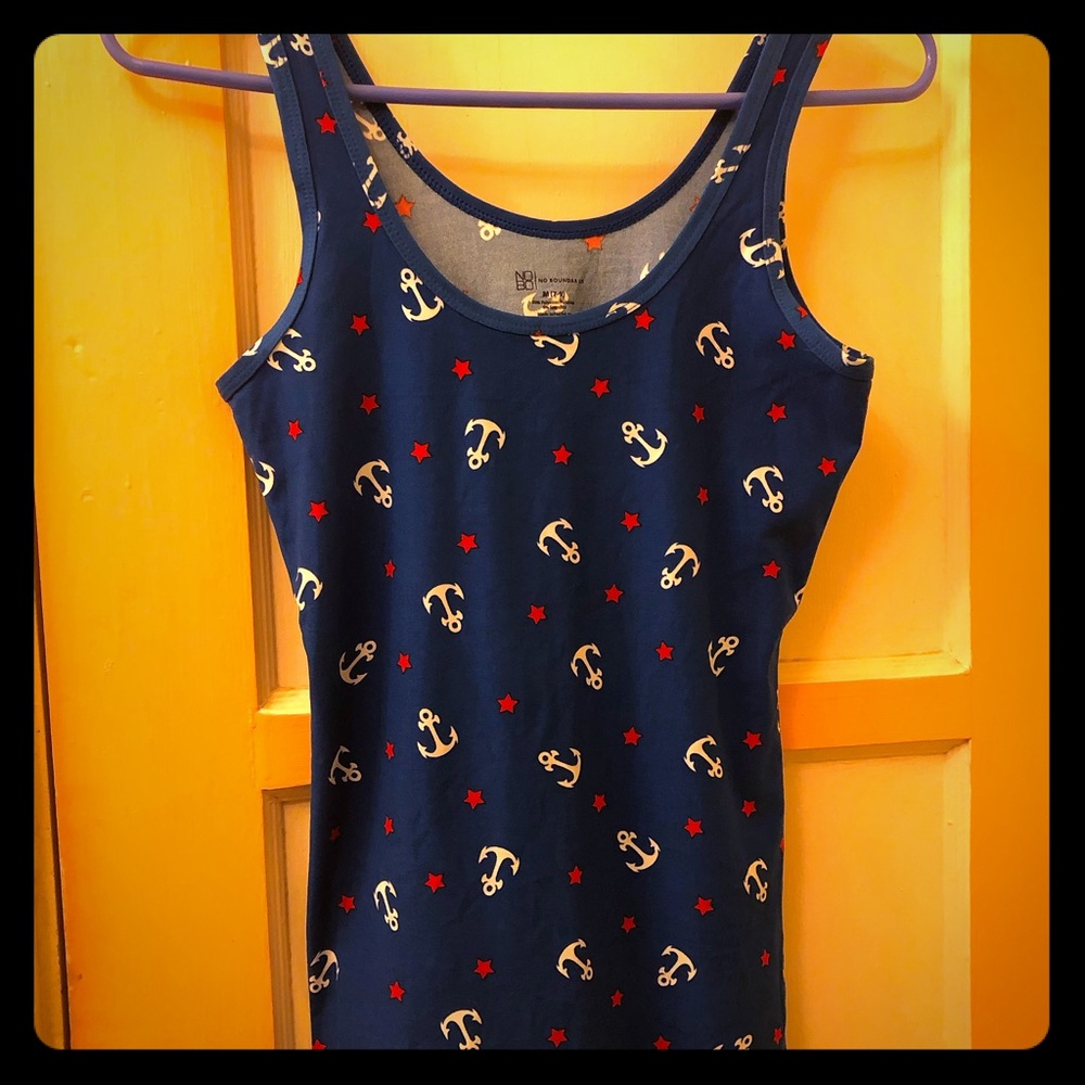 Red white & blue Anchor Tank top